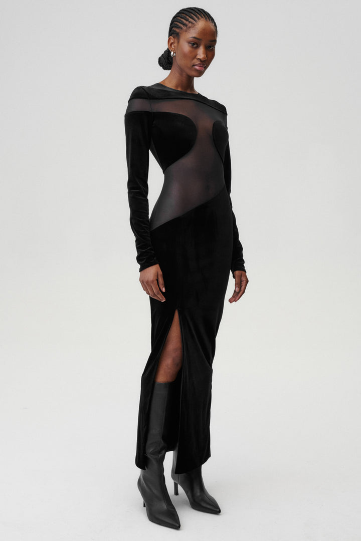 Velvet Sky Dress Black - Undress Code EUR